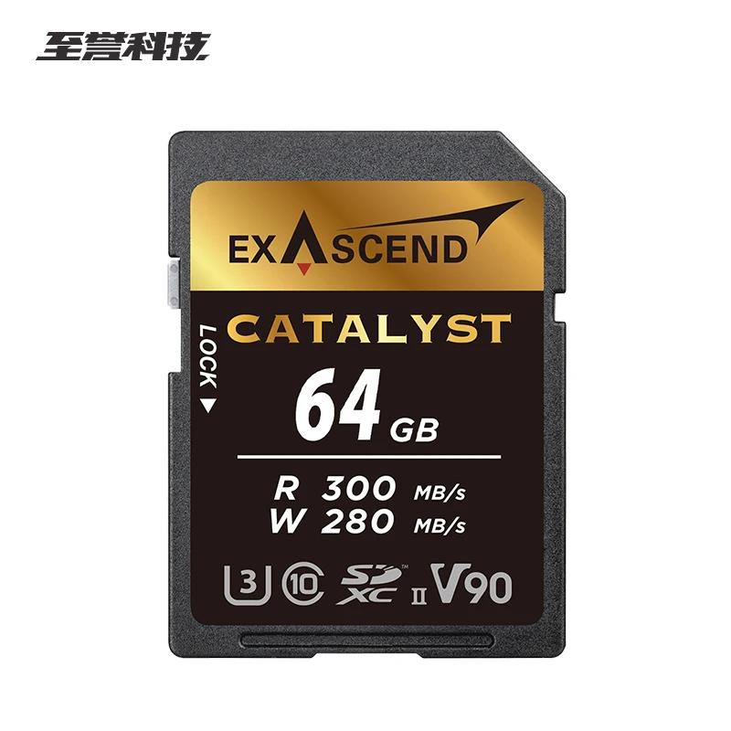 EXASCEND SD ī ÷ ޸ ī ӵ 300 MB/s SDXC U3 C10,  Catalyst UHS-II V90, 64GB, 128GB, 4K  ī, ī޶